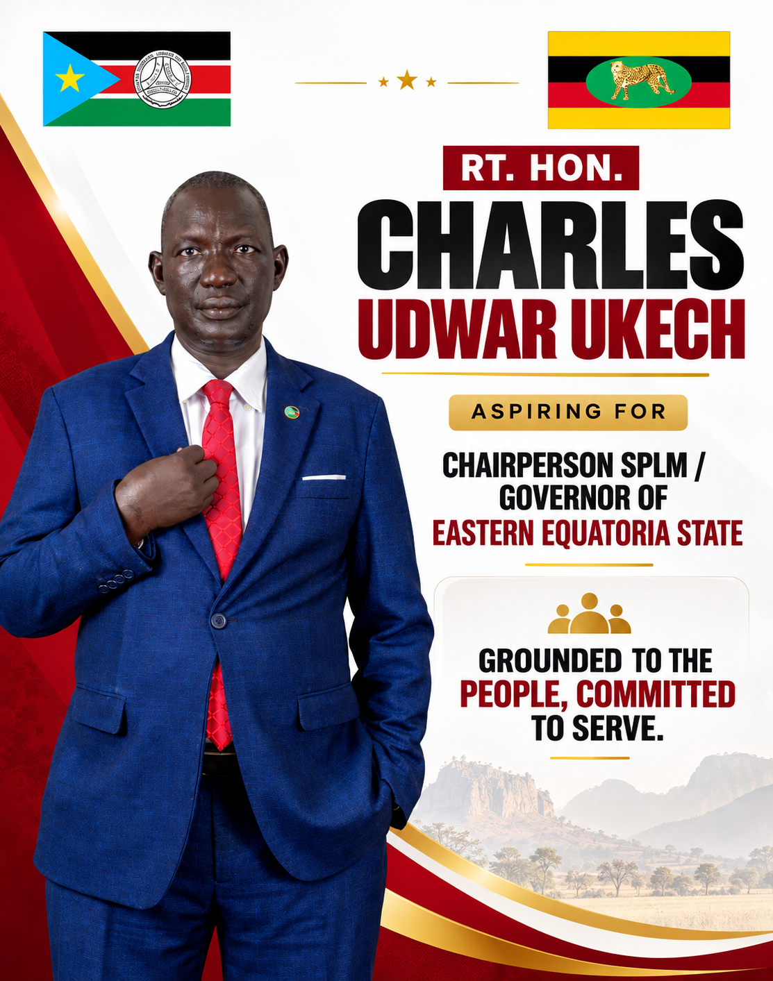 Campaign poster supplied for Charles Udwar Ukech